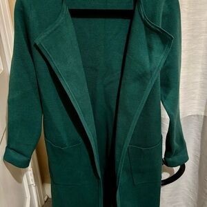 Green ANRABESS Women's Open Front Knit Cardigan